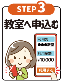 STEP3 教室へ申込む